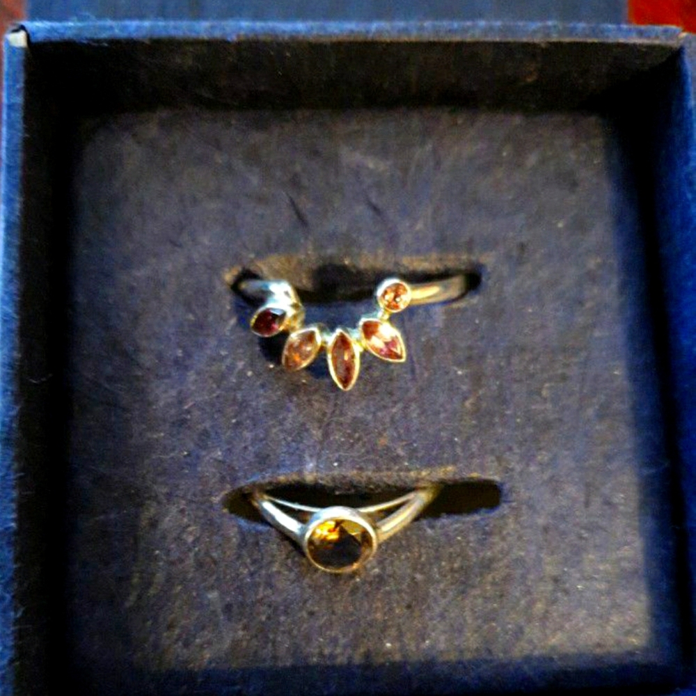 Garden of the Sun hand Crafted sapphire Rings